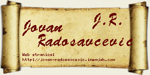 Jovan Radosavčević vizit kartica